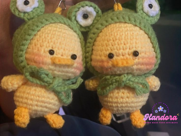 Móc treo chìa con vật dễ thương đồ handmade - Hình ảnh 3