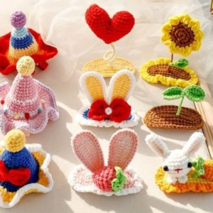 Kẹp tóc handmade bằng len thủ công siêu dễ thương
