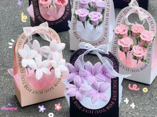 Set Giỏ Quà Hoa Kẽm Nhung